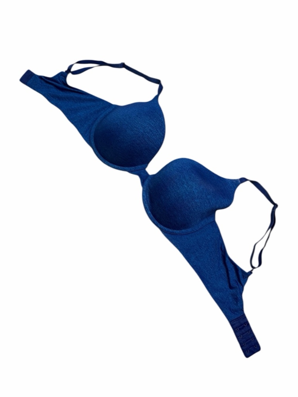 10/$25🦋 VS Blue Metallic Shine Convertible Uplift Semi Demi Bra - Size 36D - Picture 11 of 13